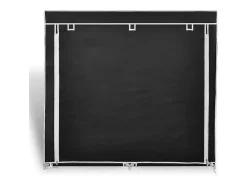 Zapatero con tapa 115x28x110cm Tela negra