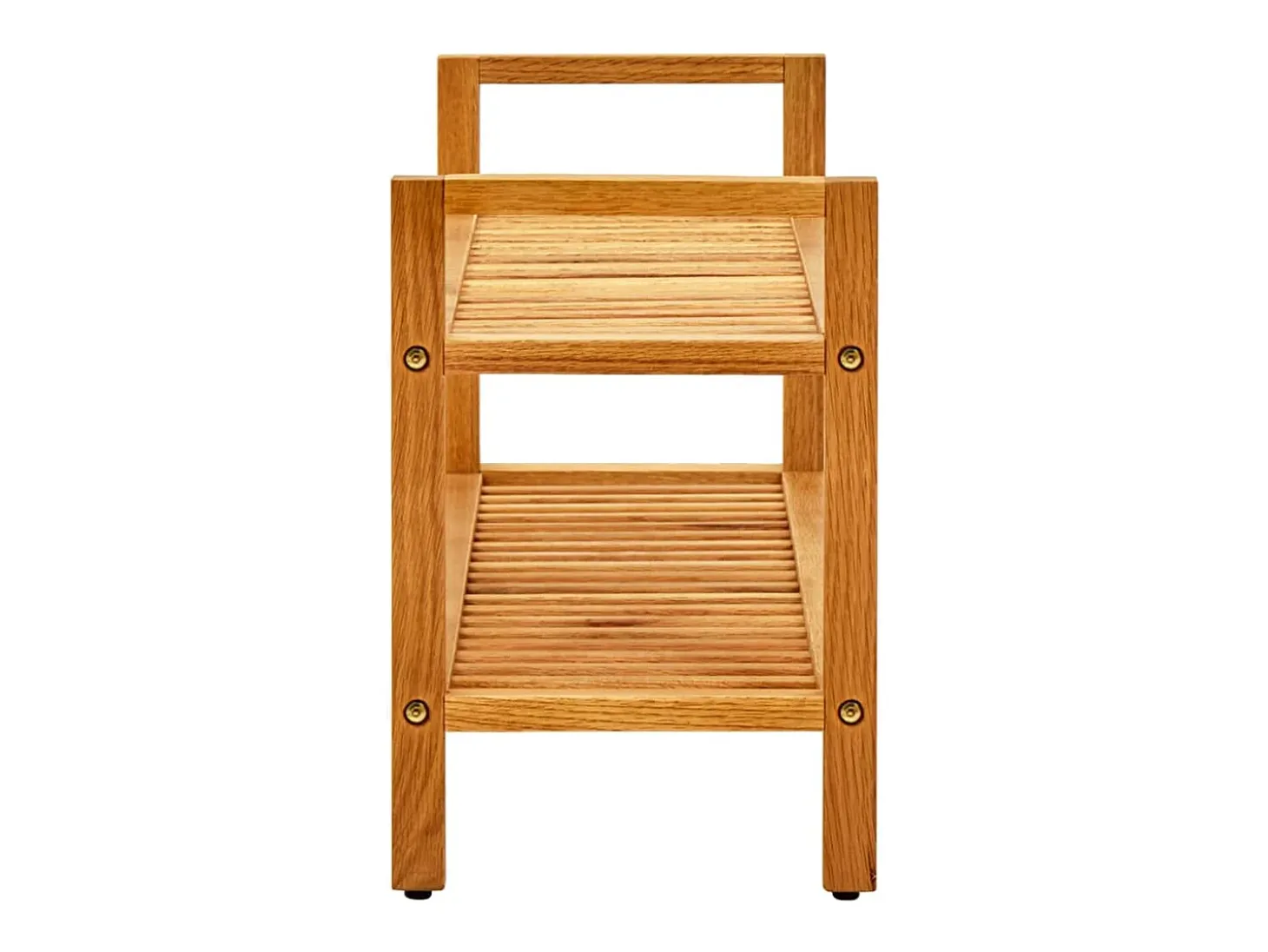 Zapatero de 2 niveles 100x27x40 cm Roble macizo