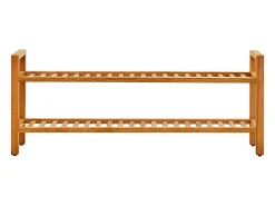 Zapatero de 2 niveles 100x27x40 cm Roble macizo