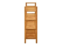 Zapatero de 4 niveles 100x27x80 cm Roble macizo