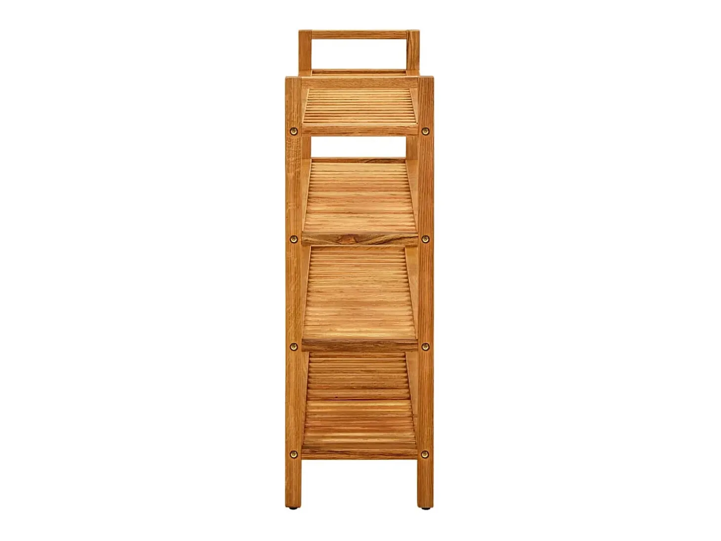 Zapatero de 4 niveles 100x27x80 cm Roble macizo