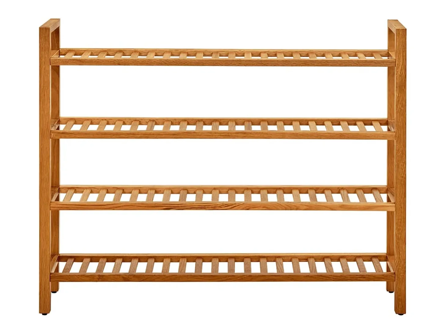 Zapatero de 4 niveles 100x27x80 cm Roble macizo