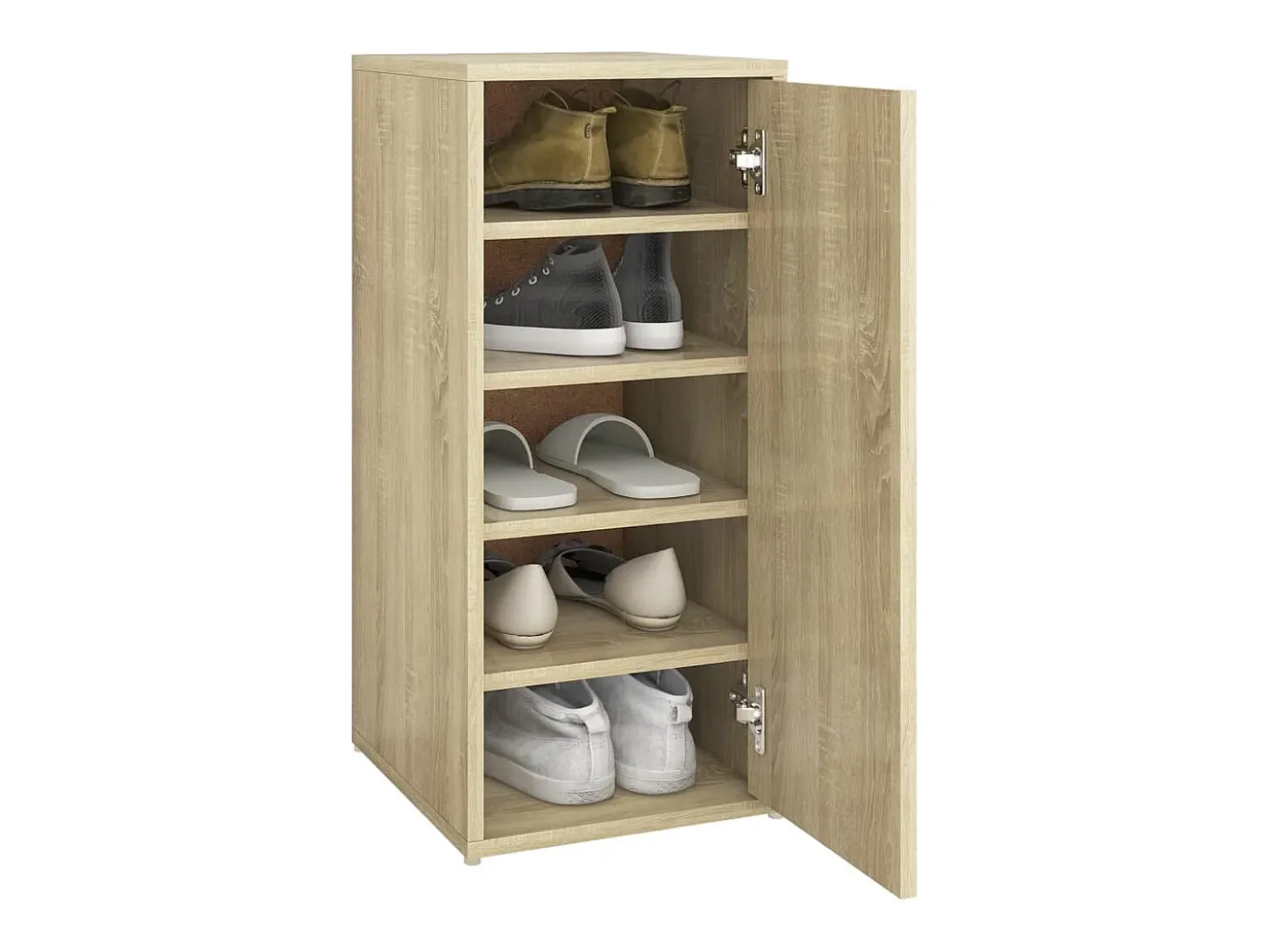 Zapatero de 2 piezas roble Sonoma 32x35x70 cm Aglomerado