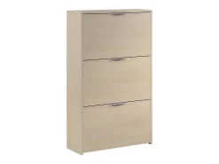 Zapatero de 3 puertas abatibles en roble 60x113 cm Remi Roble
