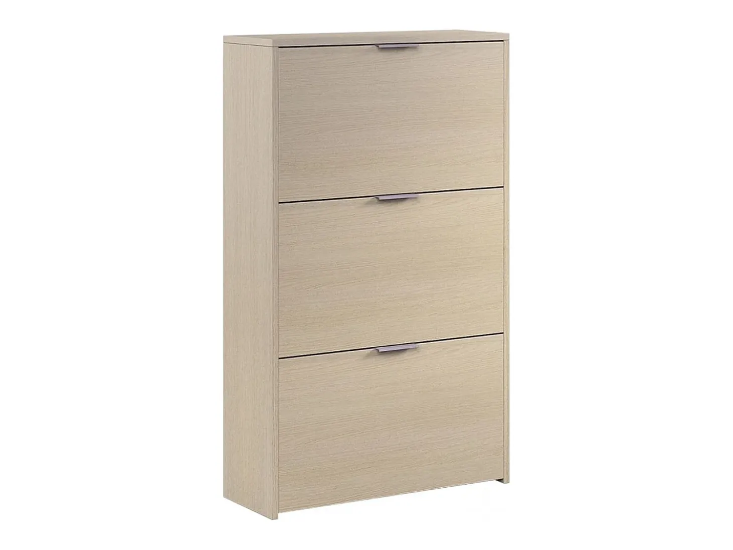 Zapatero de 3 puertas abatibles en roble 60x113 cm Remi Roble