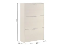 Zapatero de 3 puertas abatibles en roble 60x113 cm Remi Roble