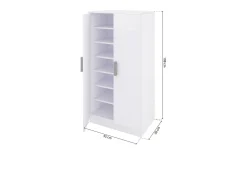 Zapatero de 2 puertas en blanco mate 55x108 cm Liam Blanco Artik (Blanco Mate)