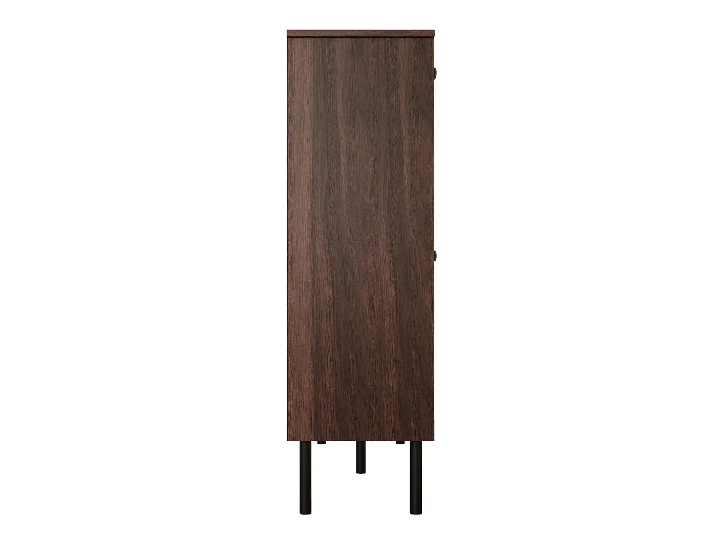 Zapatero de cuatro puertas, almacenamiento para juguetes de mascotas, color nogal
