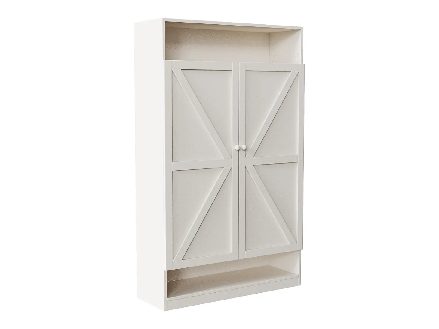 Zapatero de doble puerta, multifunción, 8 compartimentos, MDF, blanco (80 x 40 x 141 cm)