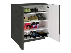 Zapatero de entrada 2 puertas diseño moderno pizarra 16 pares de zapatos Ping A16