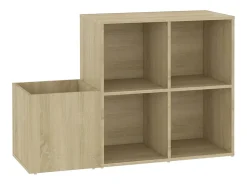 Zapatero de entrada de madera de ingeniería de roble Sonoma