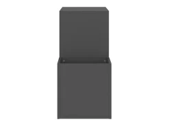 Zapatero de entrada gris 105x35,5x70 cm madera contrachapada