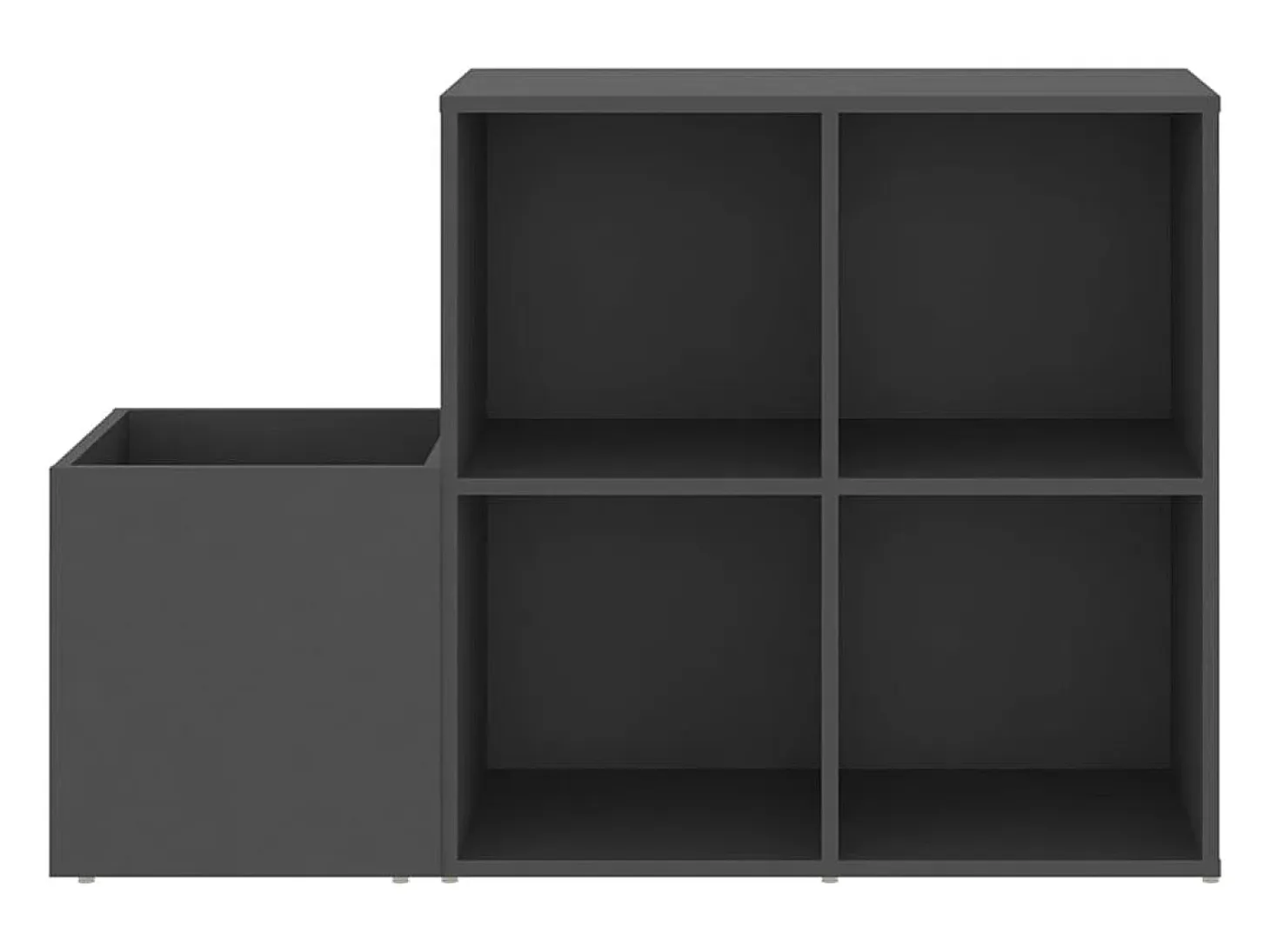Zapatero de entrada gris 105x35,5x70 cm madera contrachapada