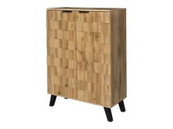 Zapatero de madera, 5 niveles, estantes regulables Mueble pasillo 80,5 x 35 x 109,5 cm