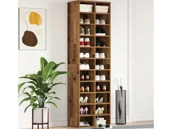 Zapatero de madera antiguo 54x34x183 cm madera contrachapada