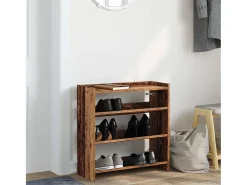 Zapatero de madera antiguo 60x25x62 cm madera de ingeniería