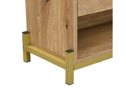 Zapatero de madera con 4 puertas, MDF, (108,5x24x100 cm)