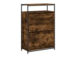 Zapatero de madera contrachapada roble ahumado 75x34x112 cm ES670107