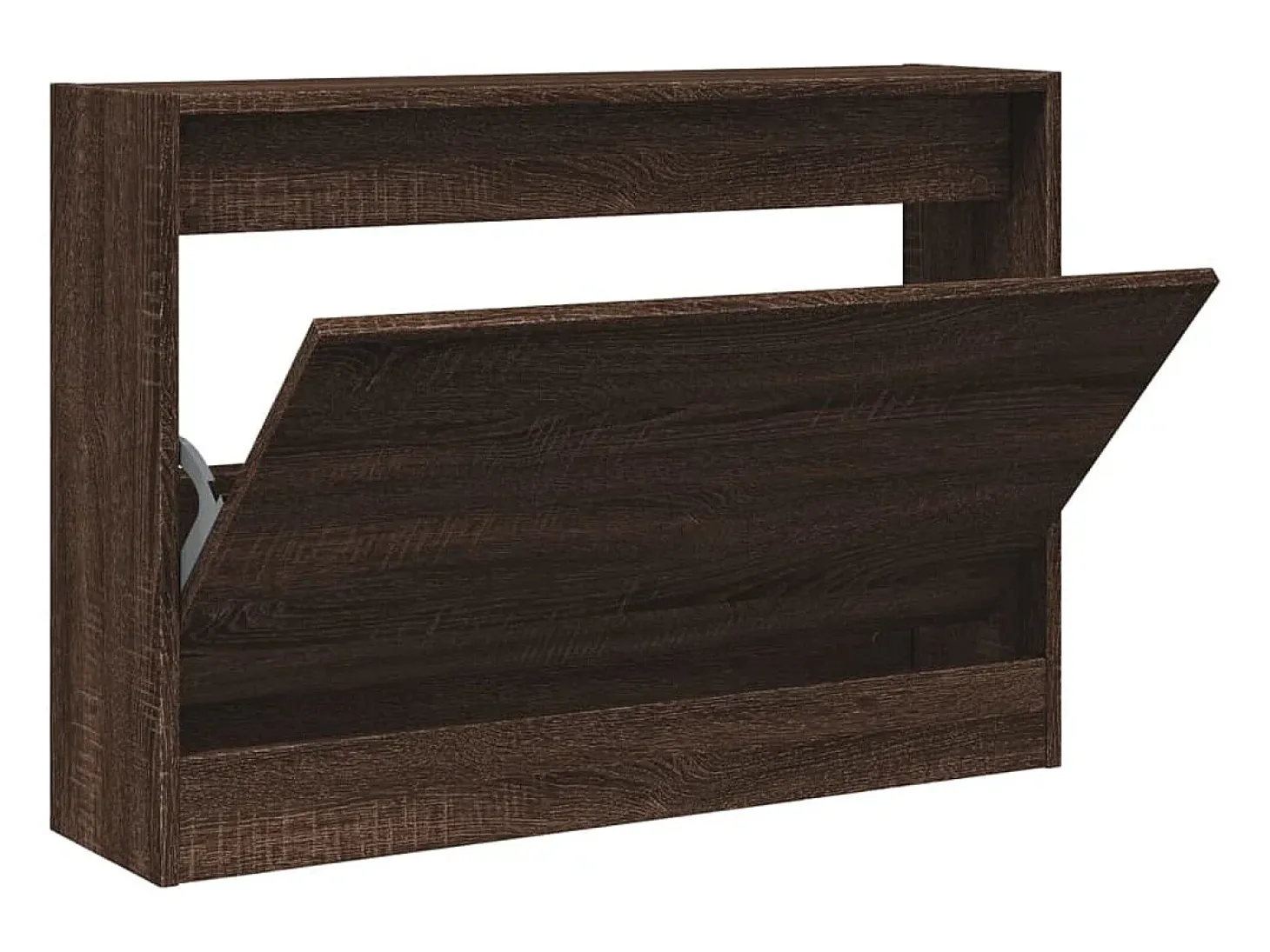 Zapatero de madera de ingeniería marrón roble 80x21x57 cm ES383592