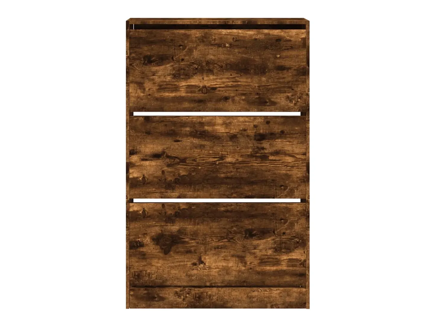 Zapatero de madera de ingeniería roble ahumado 80x21x125,5 cm ES924565