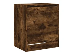 Zapatero de madera de ingeniería roble ahumado 60x42x69 cm ES106869