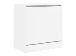 Zapatero de madera de ingeniería blanco 60x34x63,5 cm ES934162