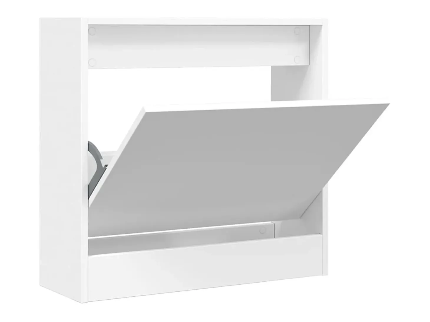 Zapatero de madera de ingeniería blanco 60x21x57 cm ES531220
