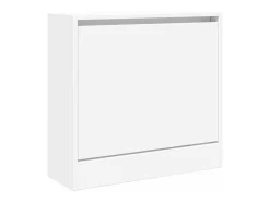 Zapatero de madera de ingeniería blanco 60x21x57 cm ES531220