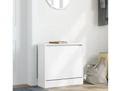 Zapatero de madera de ingeniería blanco 60x21x57 cm ES531220