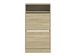 Zapatero de madera de ingeniería roble Sonoma 60x34x116 cm ES124697