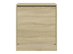 Zapatero de madera de ingeniería roble Sonoma 60x42x69 cm ES746854