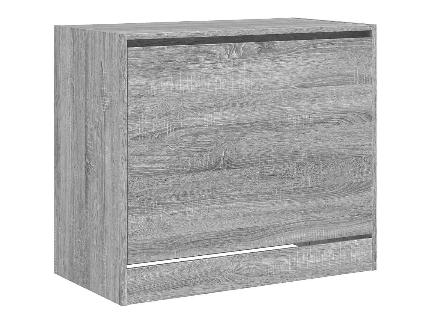 Zapatero de madera de ingeniería gris Sonoma 80x42x69 cm ES553558