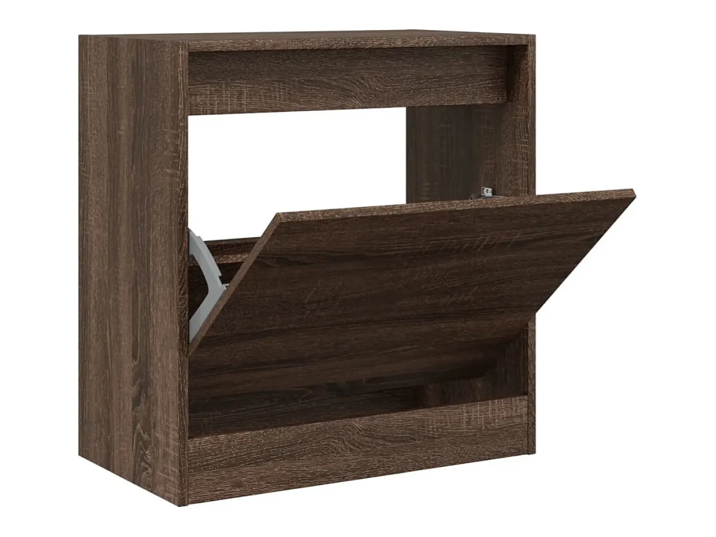 Zapatero de madera de ingeniería marrón roble 60x34x63,5 cm ES328176