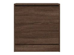 Zapatero de madera de ingeniería marrón roble 60x34x63,5 cm ES328176