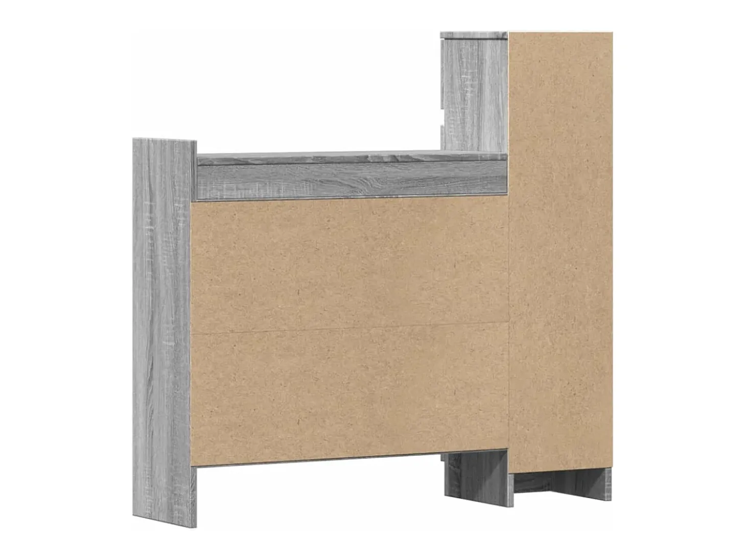 Zapatero de madera de ingeniería gris Sonoma