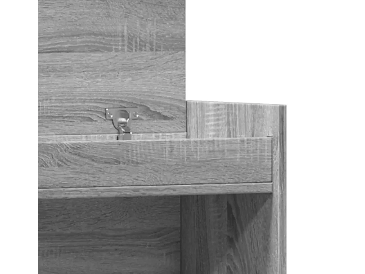 Zapatero de madera de ingeniería gris Sonoma