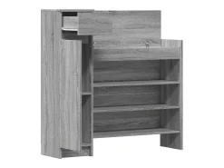 Zapatero de madera de ingeniería gris Sonoma
