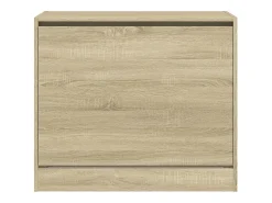 Zapatero de madera de ingeniería roble Sonoma 80x42x69 cm ES307956