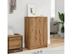 Zapatero de madera de ingeniería de roble hecho a mano