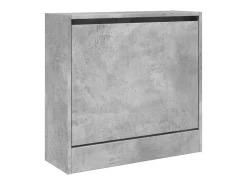 Zapatero de madera de ingeniería gris hormigón 60x21x57 cm ES852534