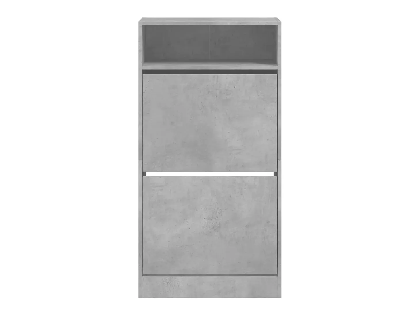 Zapatero de madera de ingeniería gris hormigón 60x34x116 cm ES269864