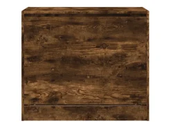 Zapatero de madera de ingeniería roble ahumado 80x42x69 cm ES497019