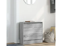 Zapatero de madera de ingeniería gris Sonoma 60x21x57 cm ES971124