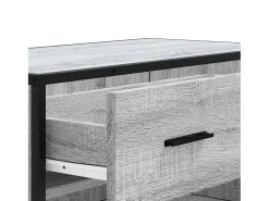 Zapatero de madera y metal de ingeniería gris Sonoma