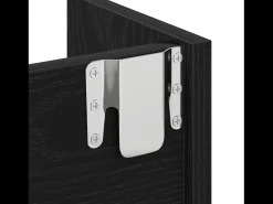 Zapatero de pared - Roble negro, 80 x 18 x 90 cm, madera de ingeniería