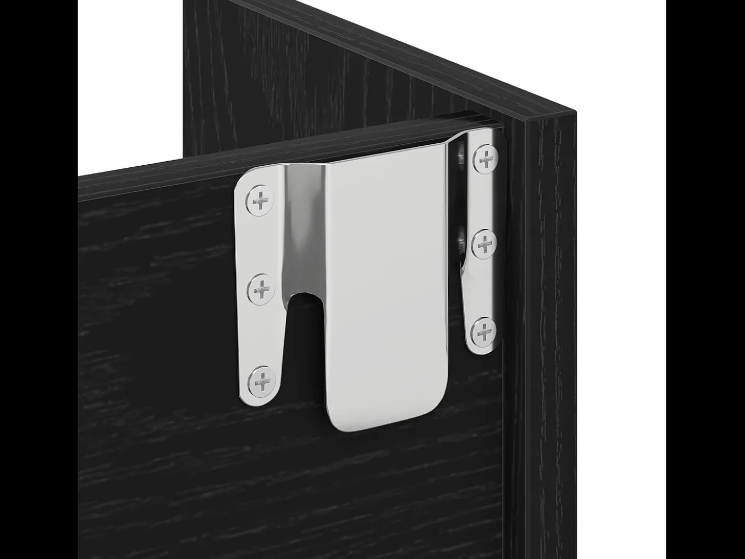 Zapatero de pared - Roble negro, 80 x 18 x 90 cm, madera de ingeniería