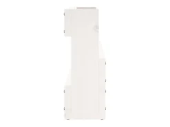 Zapatero de pared 2 uds Blanco 110x9x23cm Pino macizo