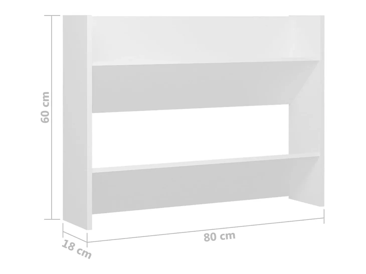 Zapatero de pared Blanco 80x18x60 cm Aglomerado
