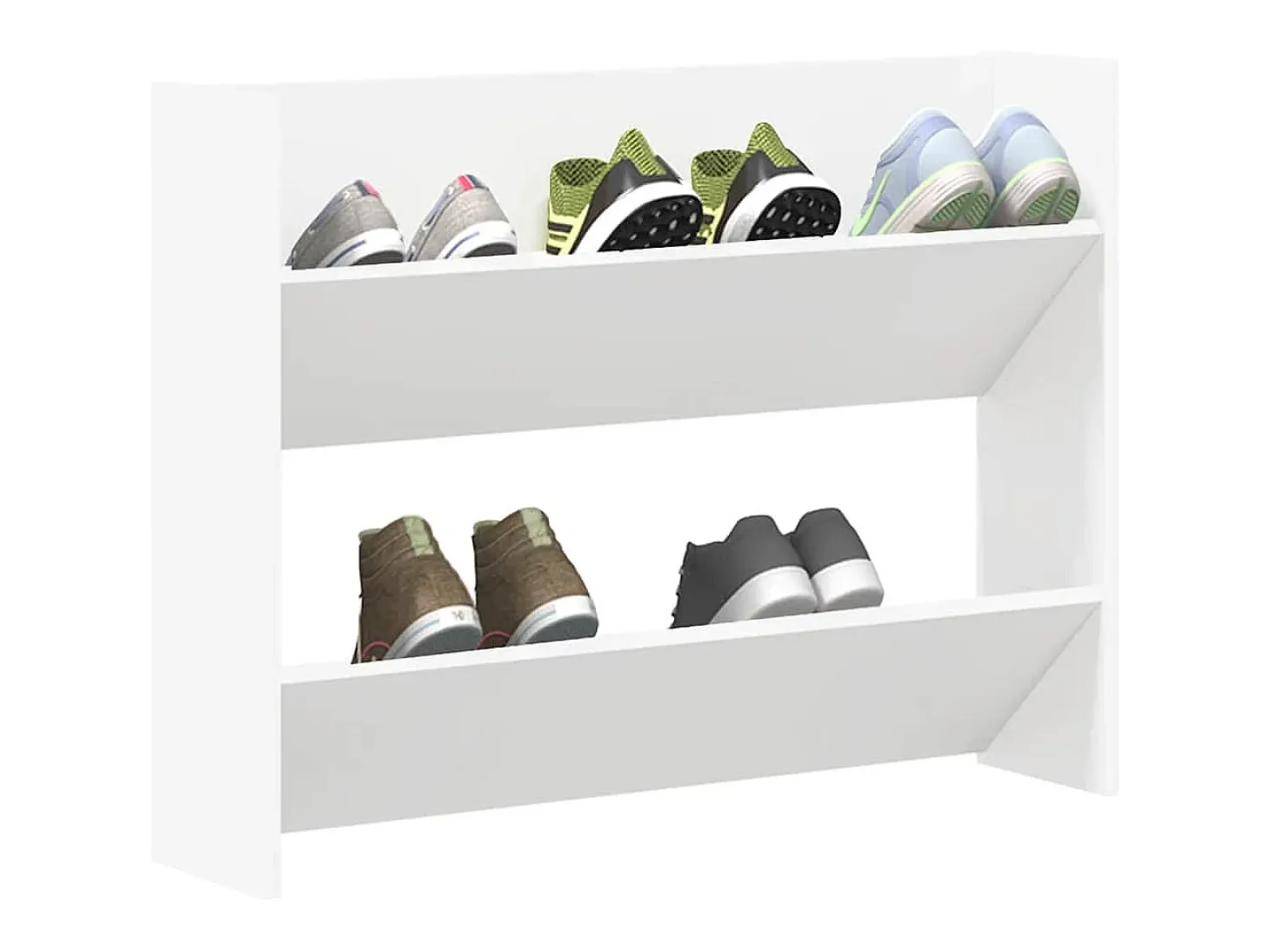 Zapatero de pared Blanco 80x18x60 cm Aglomerado