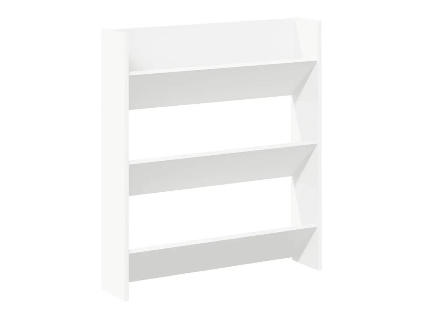 Zapatero de pared blanco 80x18x90 cm madera contrachapada